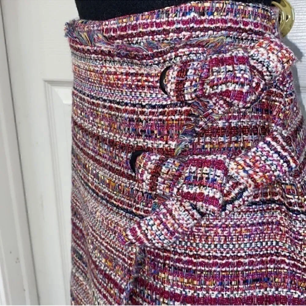 Halogen Tweed Multi-Colored Mini Skirt(Size 2 Petite)